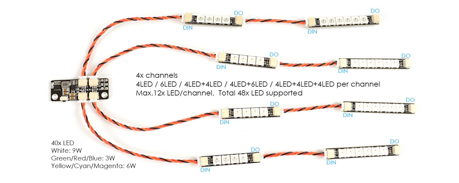 Matek 2812 LED Controller for fpv drones 1