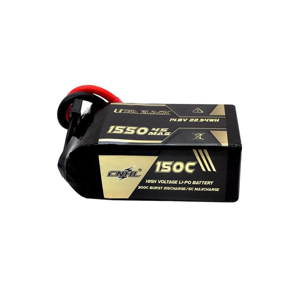 CNHL Ultra Black Series 14.8V 4S 1550mAh 150C LiPo Battery - XT60 for fpv drones 1