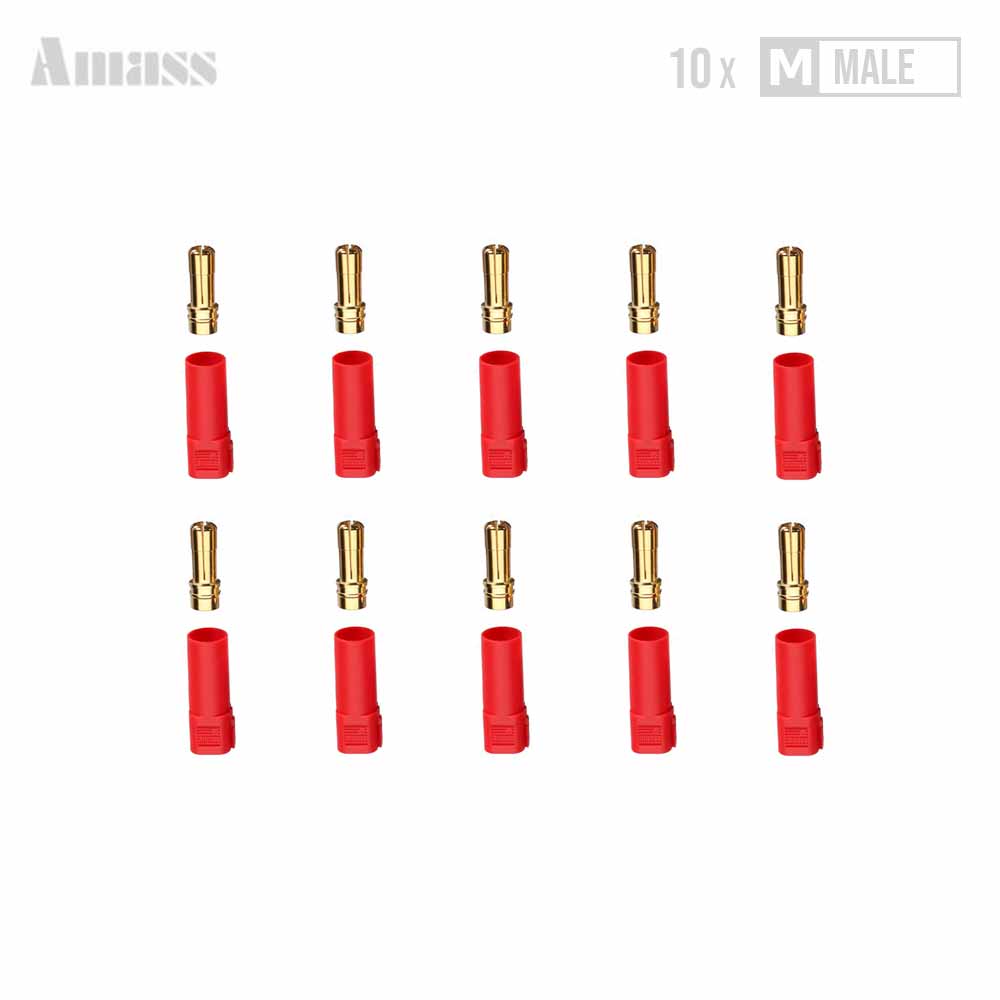 XT150 Connector (ROOD) - MALE - 10 STUKS for fpv drones