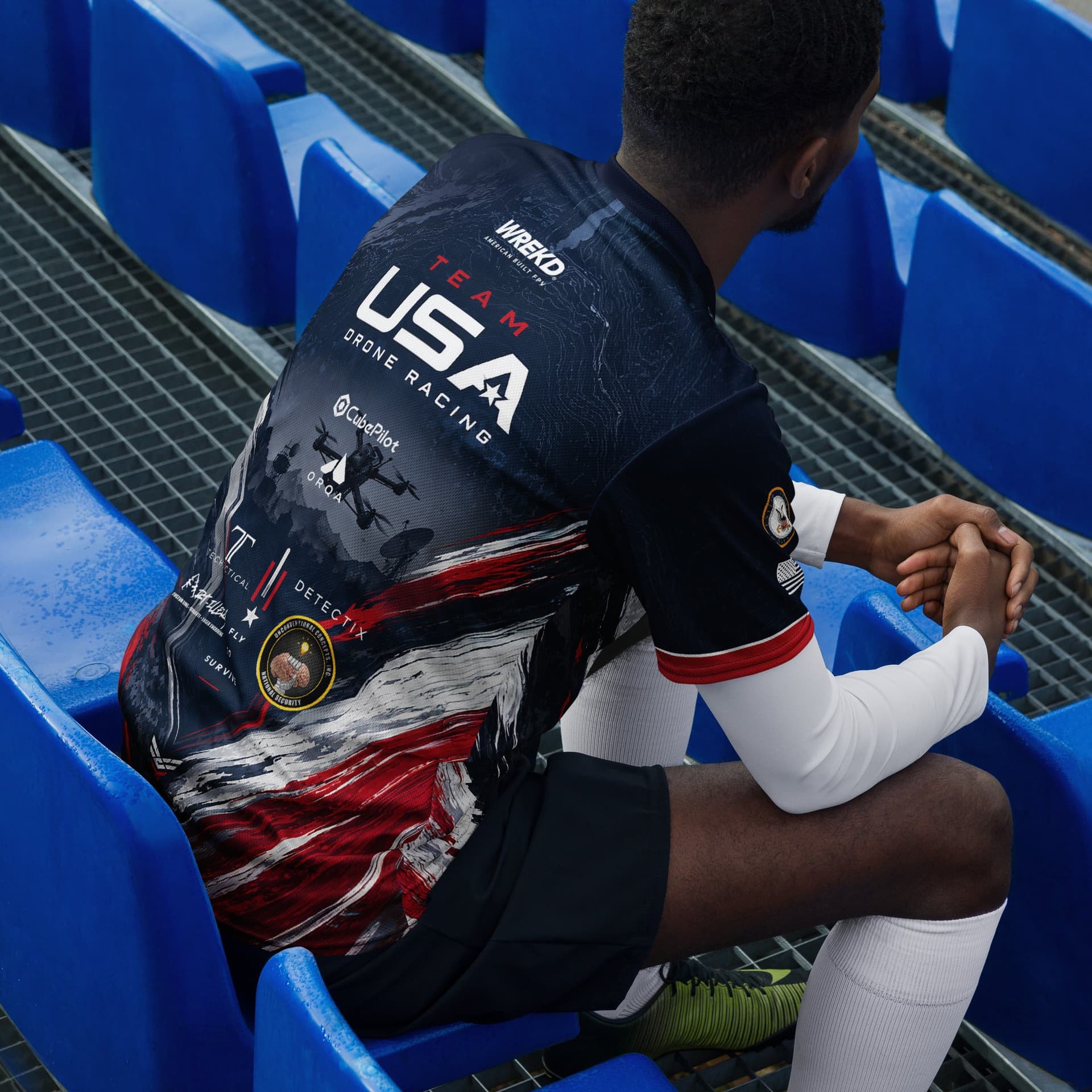 WREKD® Team USA "Navy" Drone Wars Jersey for fpv drones 2