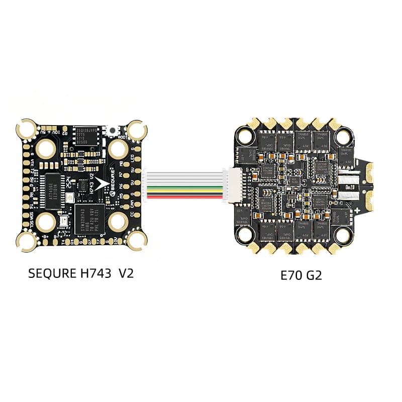 Sequre H743 V2 & E70 G2 4-8S Stack H743 V2 ICM42688P Flight Controller and 70A AM32 128K 4in1 ESC - 30x30mm for fpv drones 6