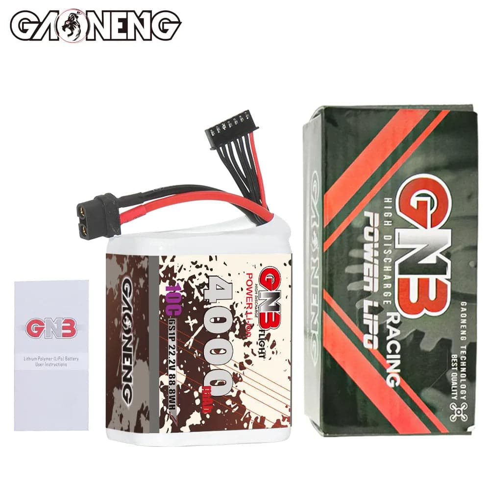 GAONENG GNB 6S 22.2V 4000mAh 10C XT60 Li-ion Battery made with Li-ion Lithium Ion 21700 [DG] for fpv drones 5
