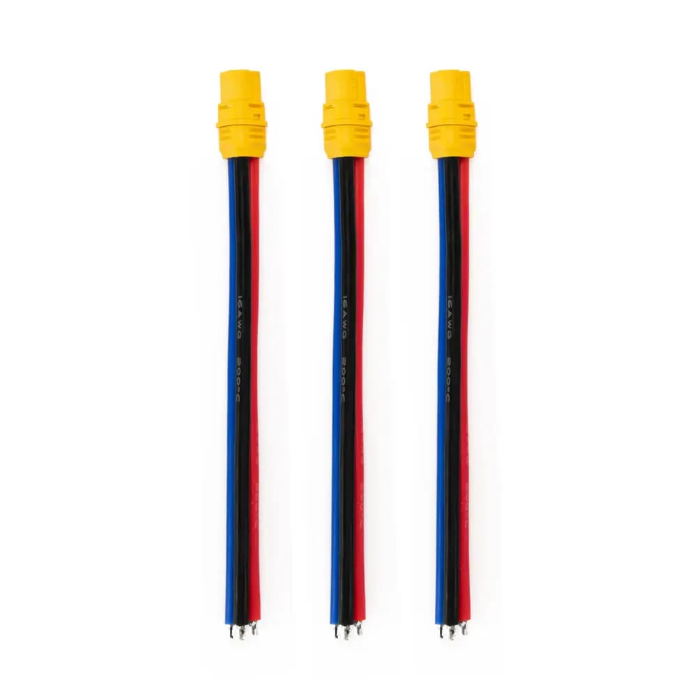 Amass MT30 16AWG LiPo Pigtail w/ Protective Sleeve - Female (3Pcs) - 3.5 for fpv drones 2