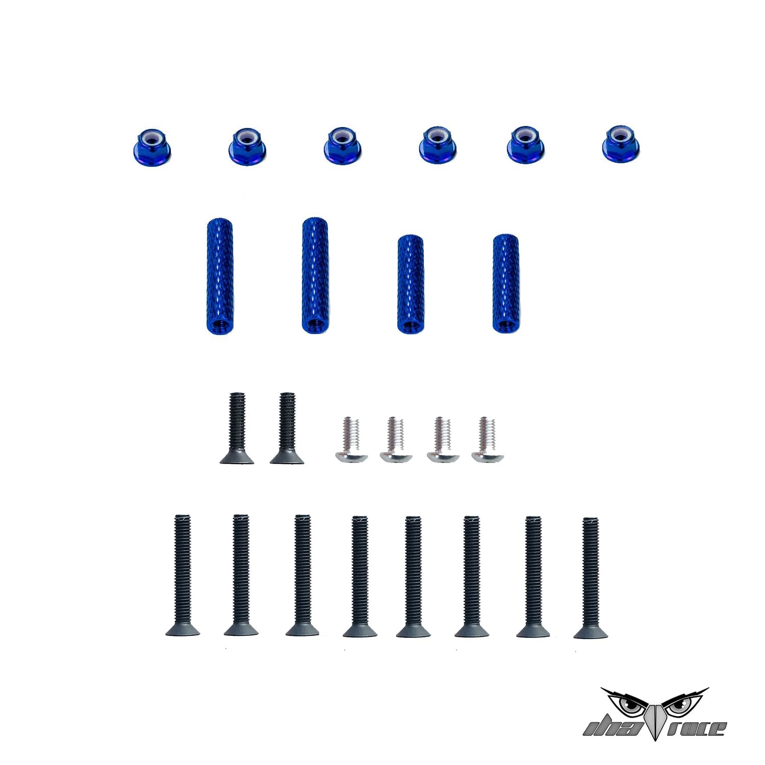 Conjunto de tornillería y columnas de repuesto para el IHA Race One X5 V2 for fpv drones 5