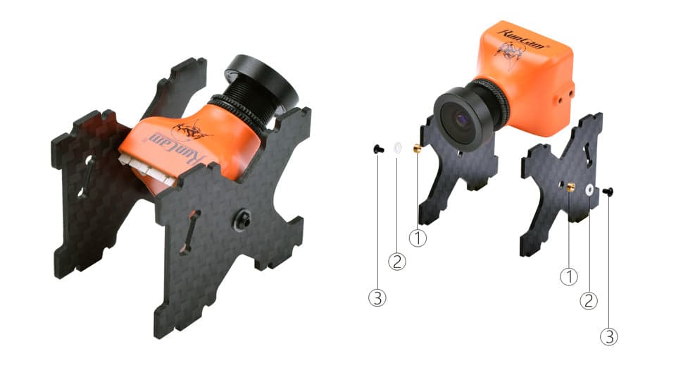 EMAX ★RunCam Eagle 800TVL Global WDR  FOV 130 4:3 16:9 FPV Camera 5-22 VDC Orange for fpv drones 8