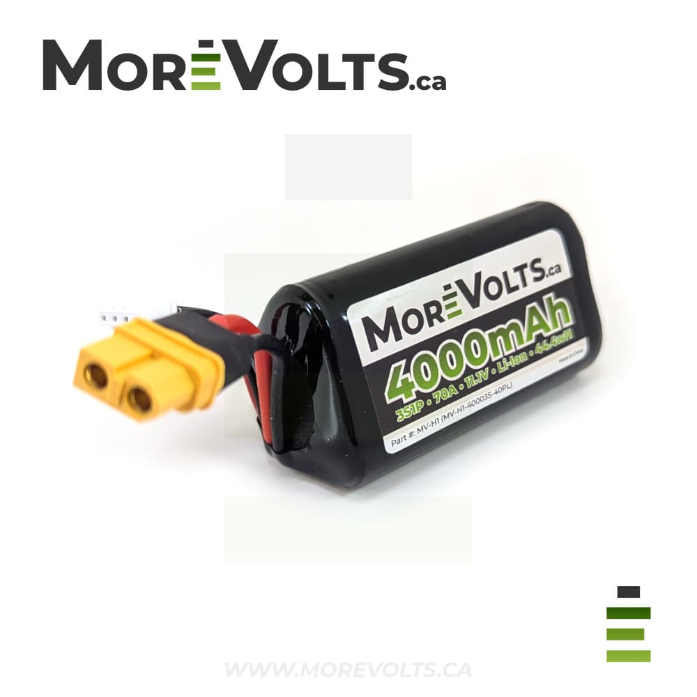 More Volts 3S1P 4000mAh 70A Li-Ion Battery for fpv drones 2