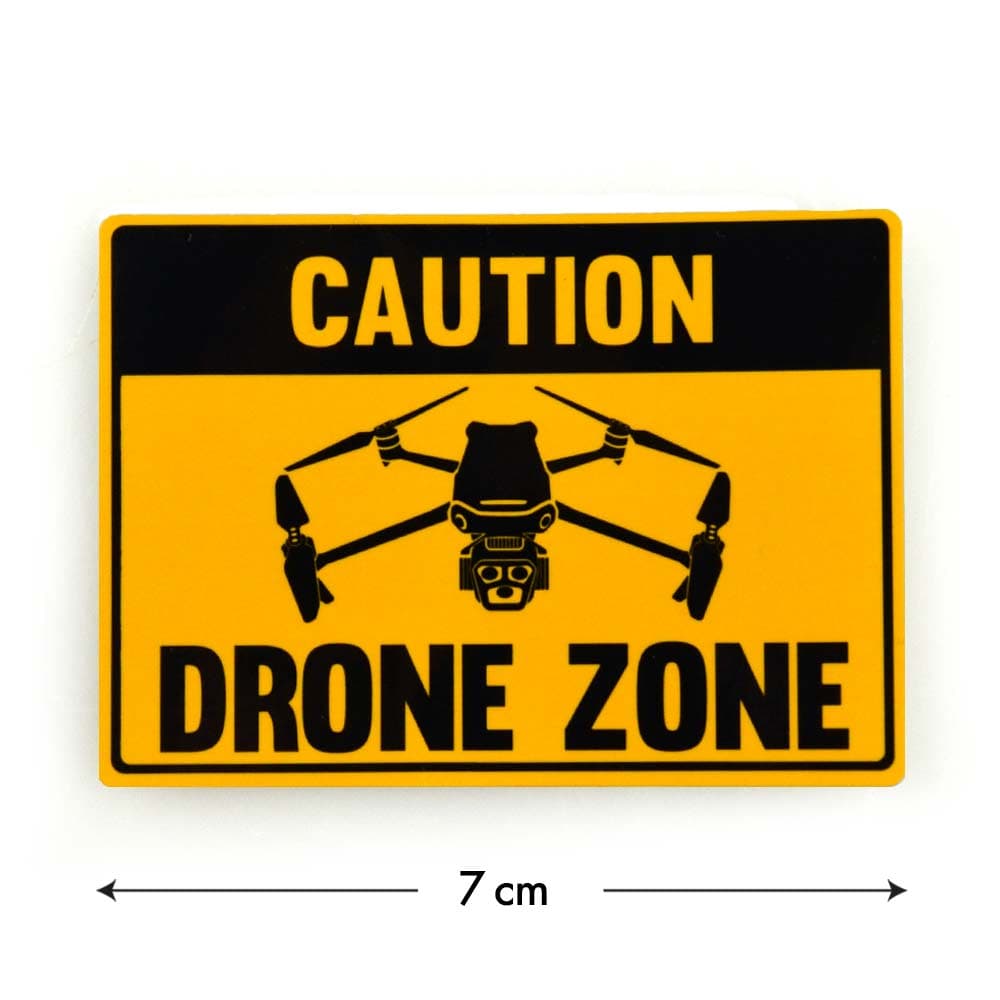 Caution Drone Zone Sticker for fpv drones 3