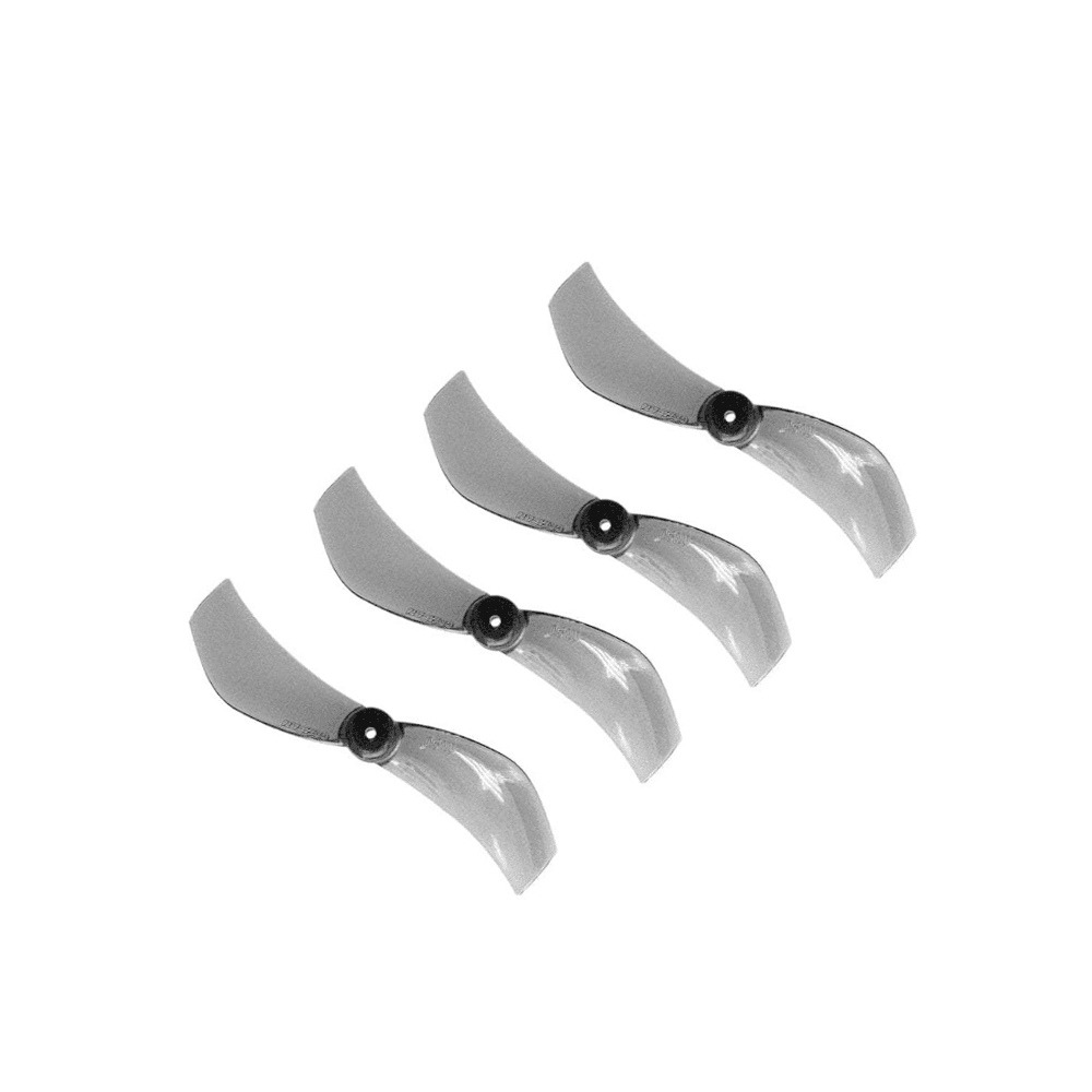 Gemfan 40mm 1610-2 / 1.6" Bi-Blade Micro/Whoop FPV Drone Props for 1.5mm Shaft (8 Pack) - Clear Gray