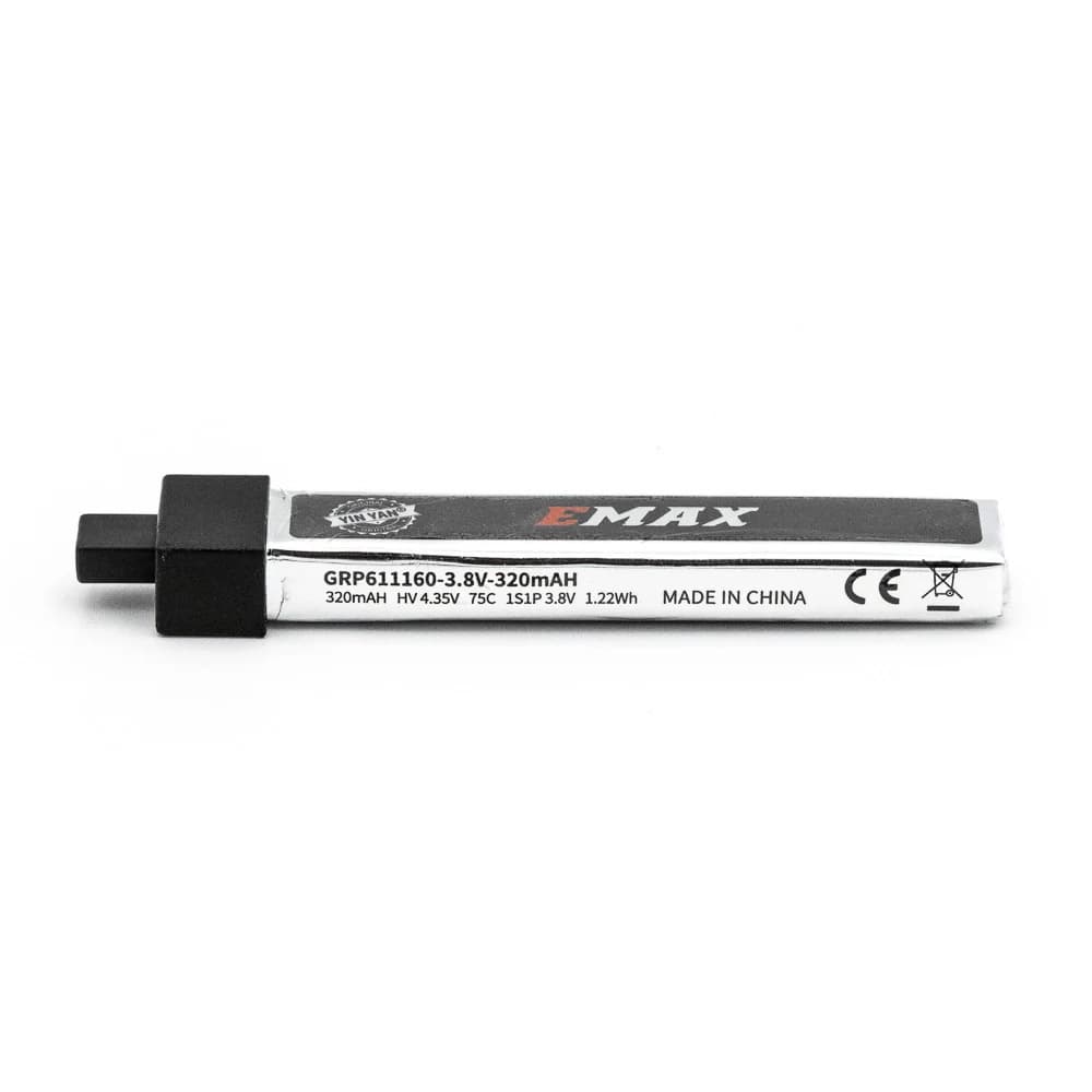 EMAX 320mAh 1S 75C 3.8V LiPo Battery - EM2.0 - 0.75 for fpv drones 3