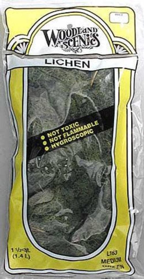 Woodland Scenics L163 N/HO Lichen Medium Green 1.5 Quarts Train Scenery for fpv drones