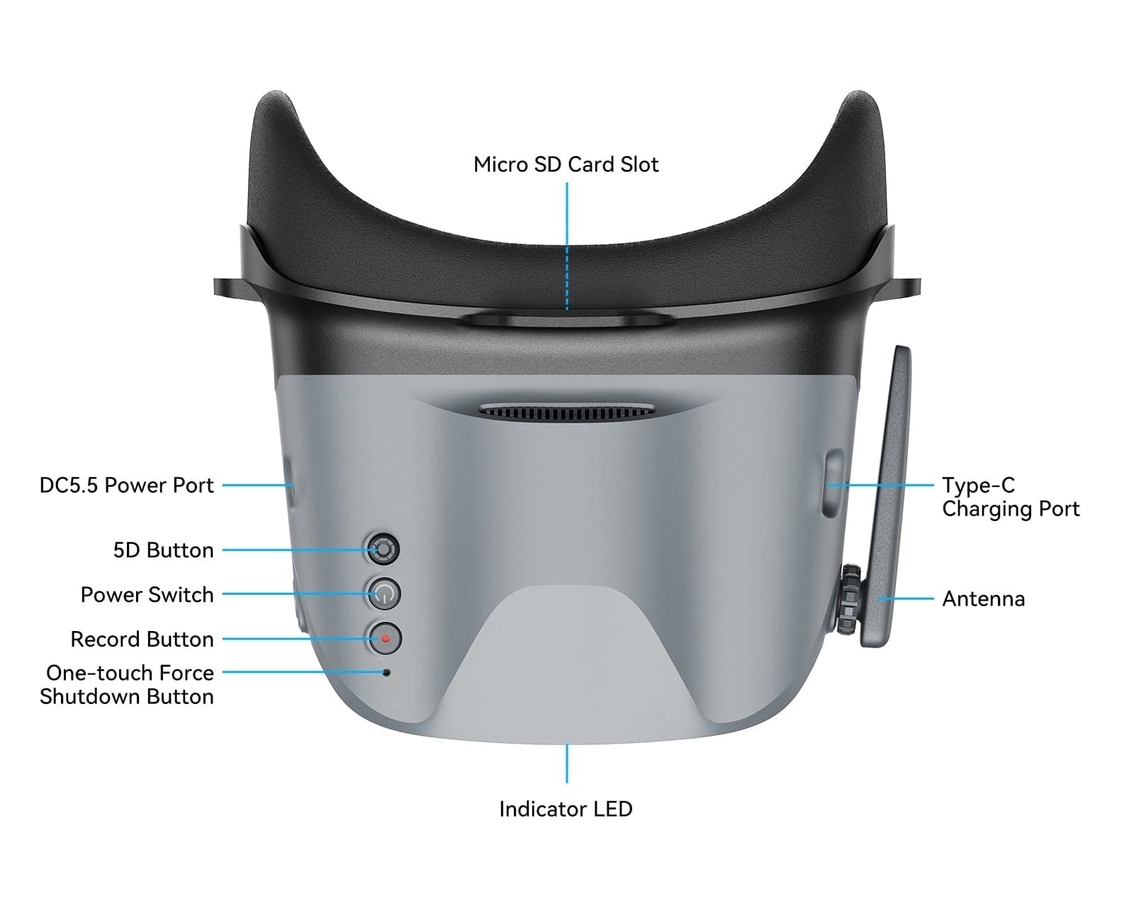 BetaFPV VR04 FPV Goggles with DVR (48CH, 5.8GHz) for fpv drones 7
