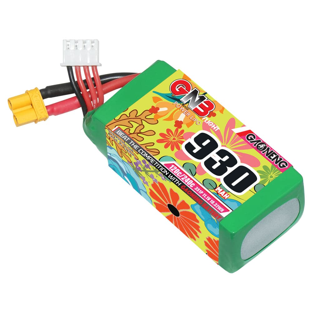 Gaoneng GNB 930mAh 11.1V 3S 120C Lipo Battery - XT30 for fpv drones 1