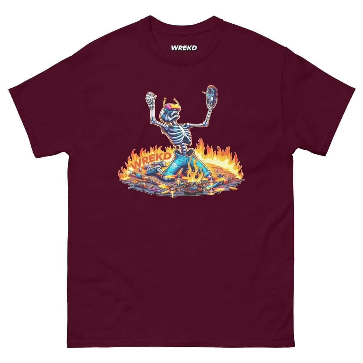 WREKD Skeleton Last Pack, Now Dying Inside Men's Tee - Choose Color for fpv drones 1