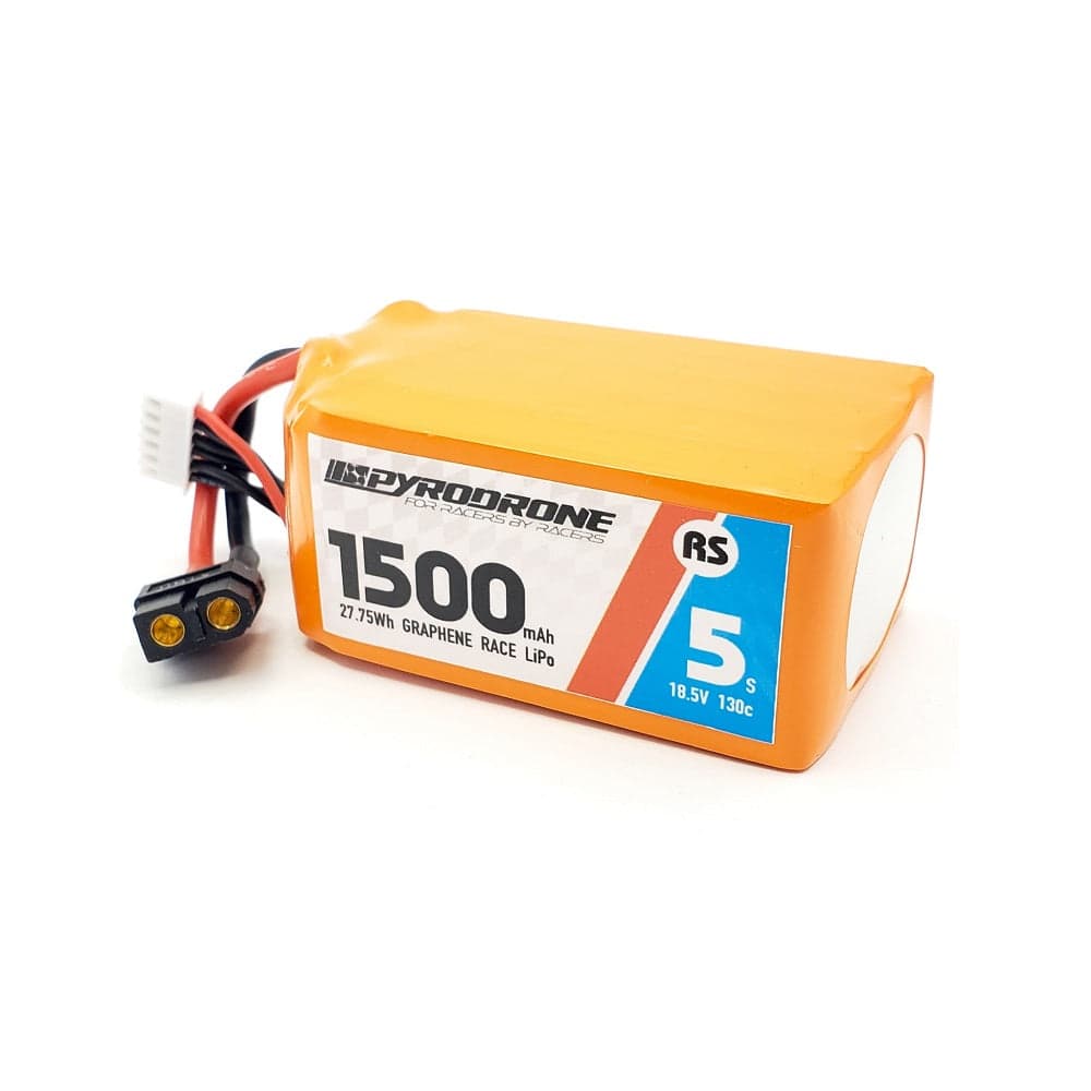 Pyrodrone Graphene 1500mAh 5S 18.5V 130C RACE SERIES for fpv drones