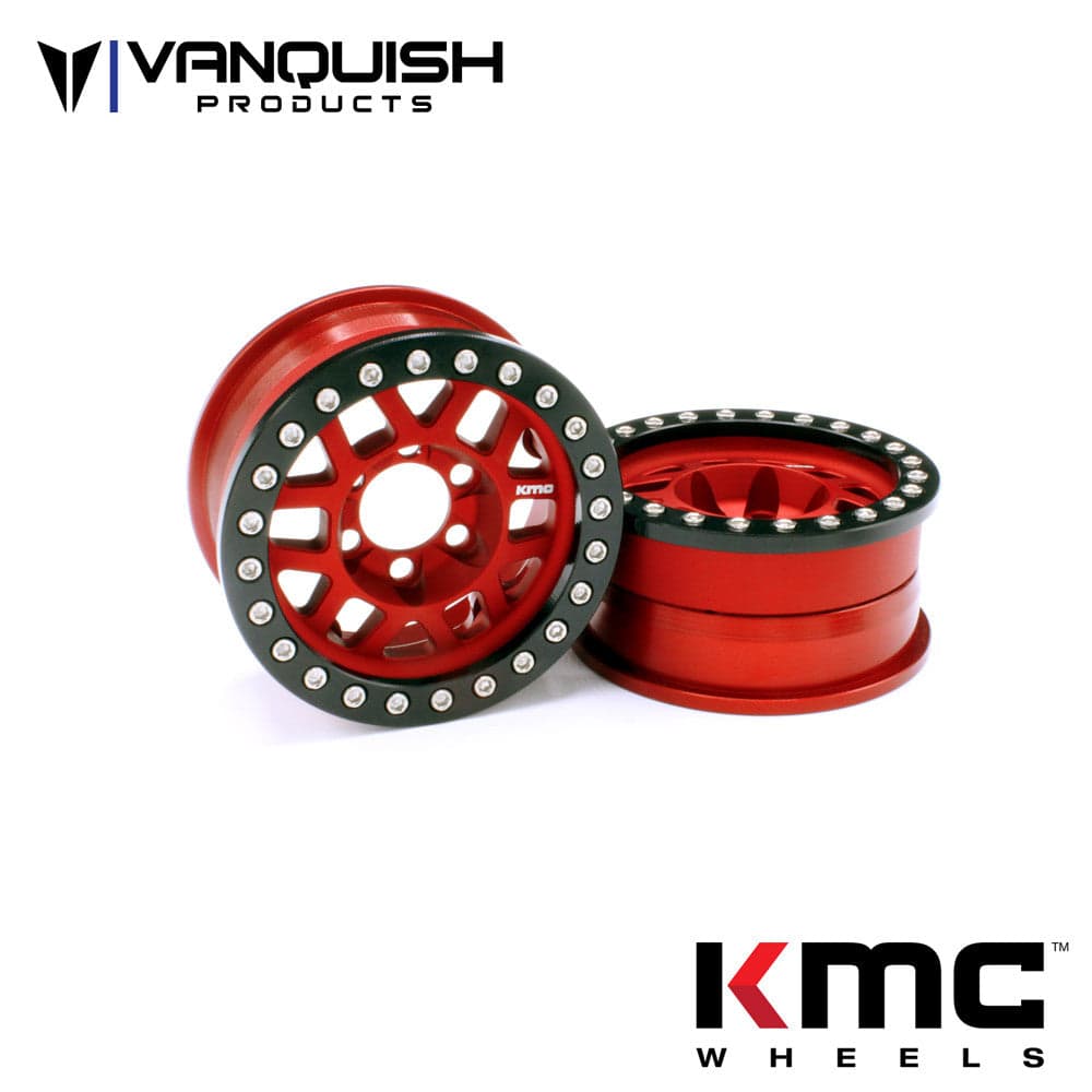 Vanuqish VPS07744 KMC 1.9 XD229 Machete V2 Red Anodized Wheels (2) for fpv drones