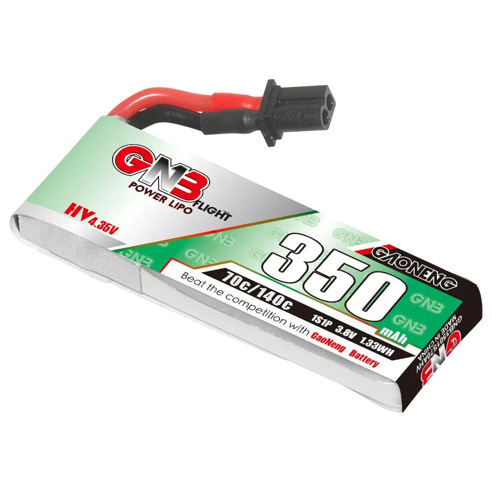GAONENG GNB LiHV 1S 3.8V 350mAh 70C A30 Cabled LiPo Battery [DG] for fpv drones 1