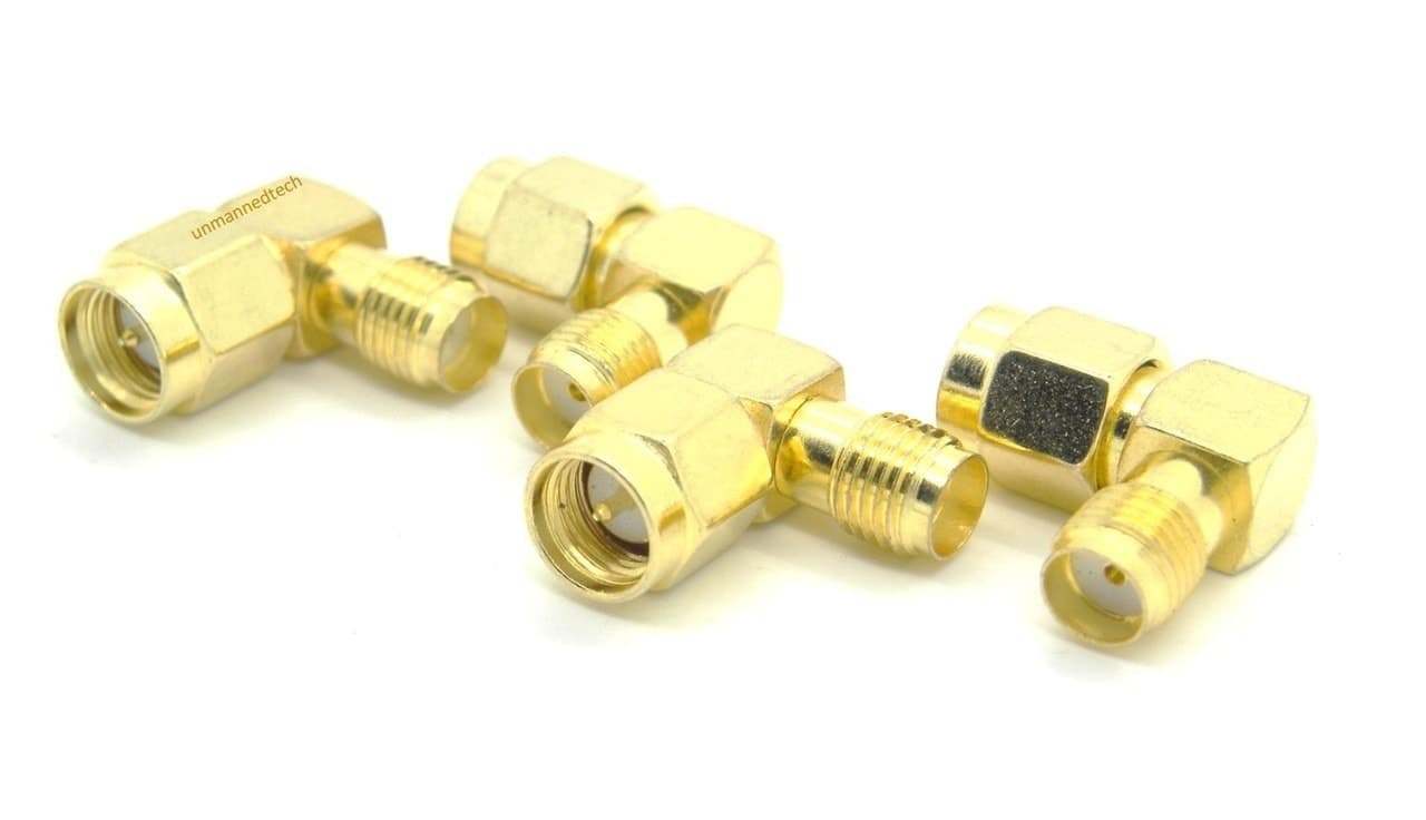 90 degree SMA female to male plug adapter (Pack of 4) for fpv drones 4