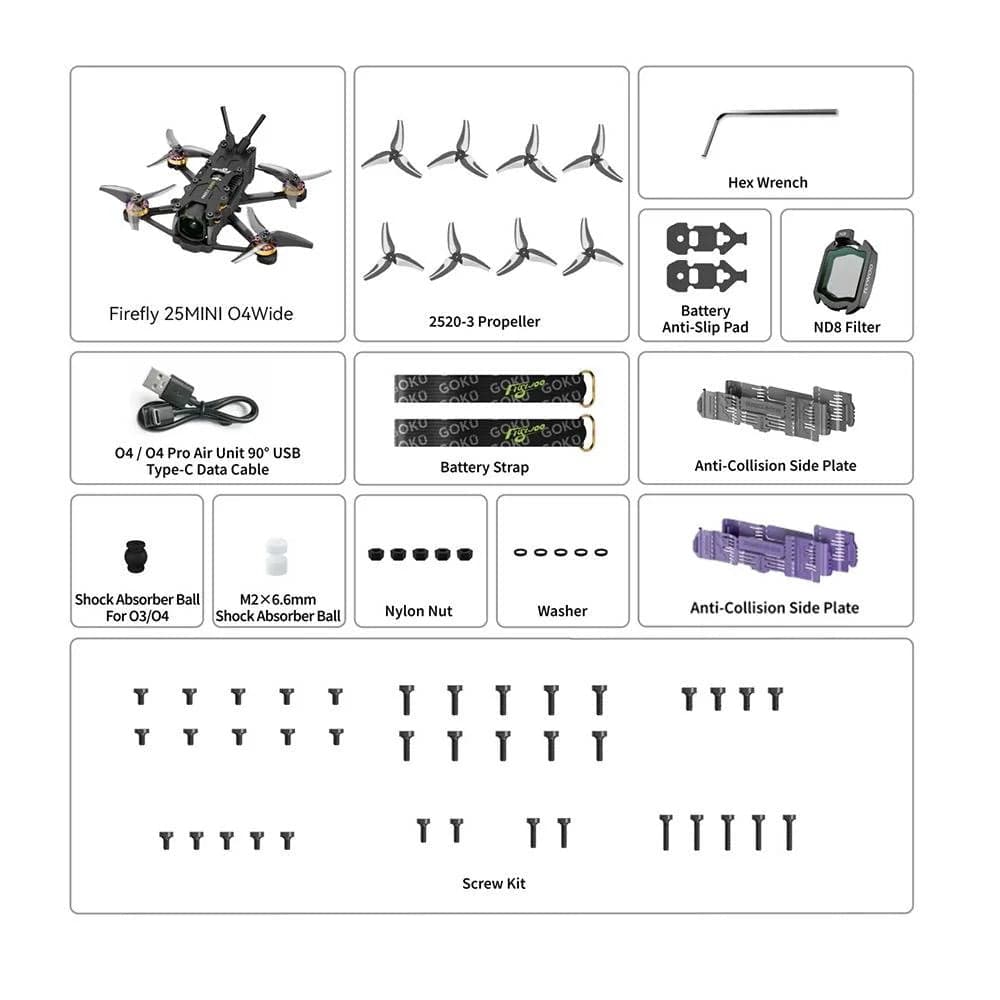 (PRE-ORDER) Flywoo Firefly 25 Mini BNF Drone w/ DJI O4 Wide for fpv drones 5