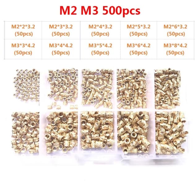Set of threaded inserts for plastic M2/M3 for fpv drones 2