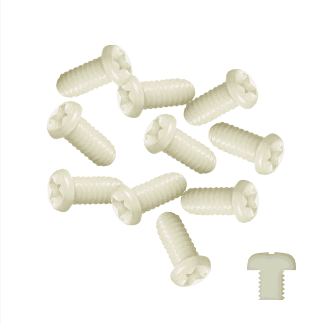 M1.4, PEEK, Phillips, Button Head Screws for Tiny Drones (20pcs) - Choose Length