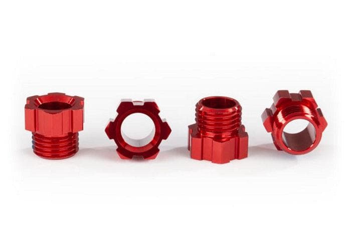 Traxxas 8886R Stub Axle Nut Aluminum (Red-Anodized) (4) TRX-4 for fpv drones