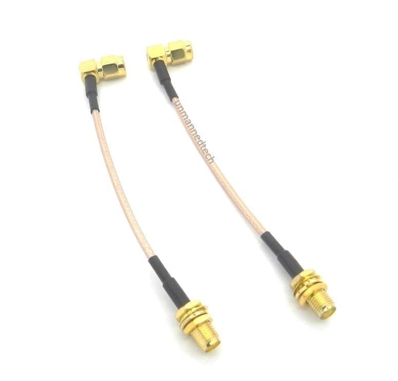 90 Degree SMA Male to SMA Female Pigtail Extension Cable (Pack of 2) for fpv drones 2