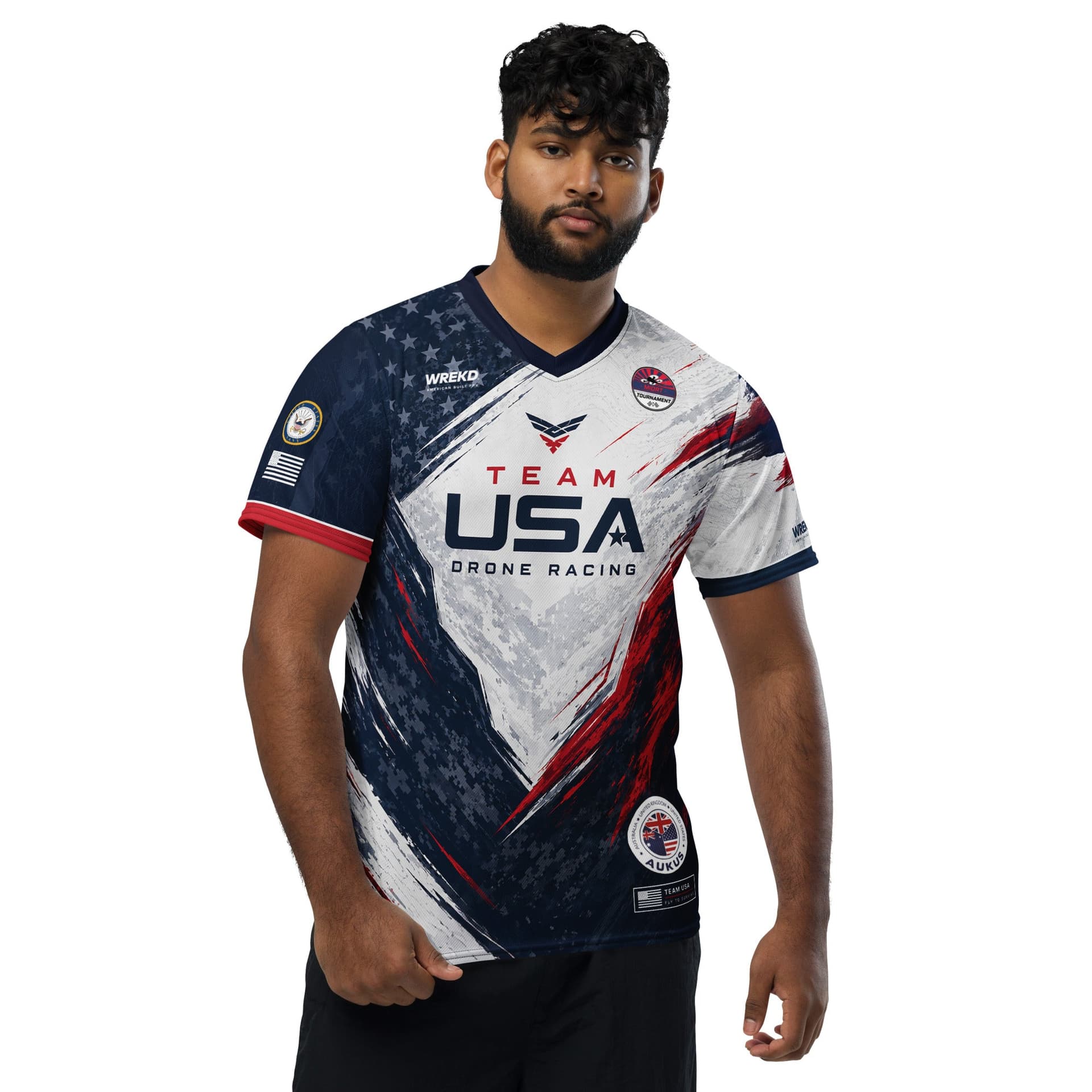 WREKD® Team USA "Navy" Drone Wars Jersey for fpv drones 10