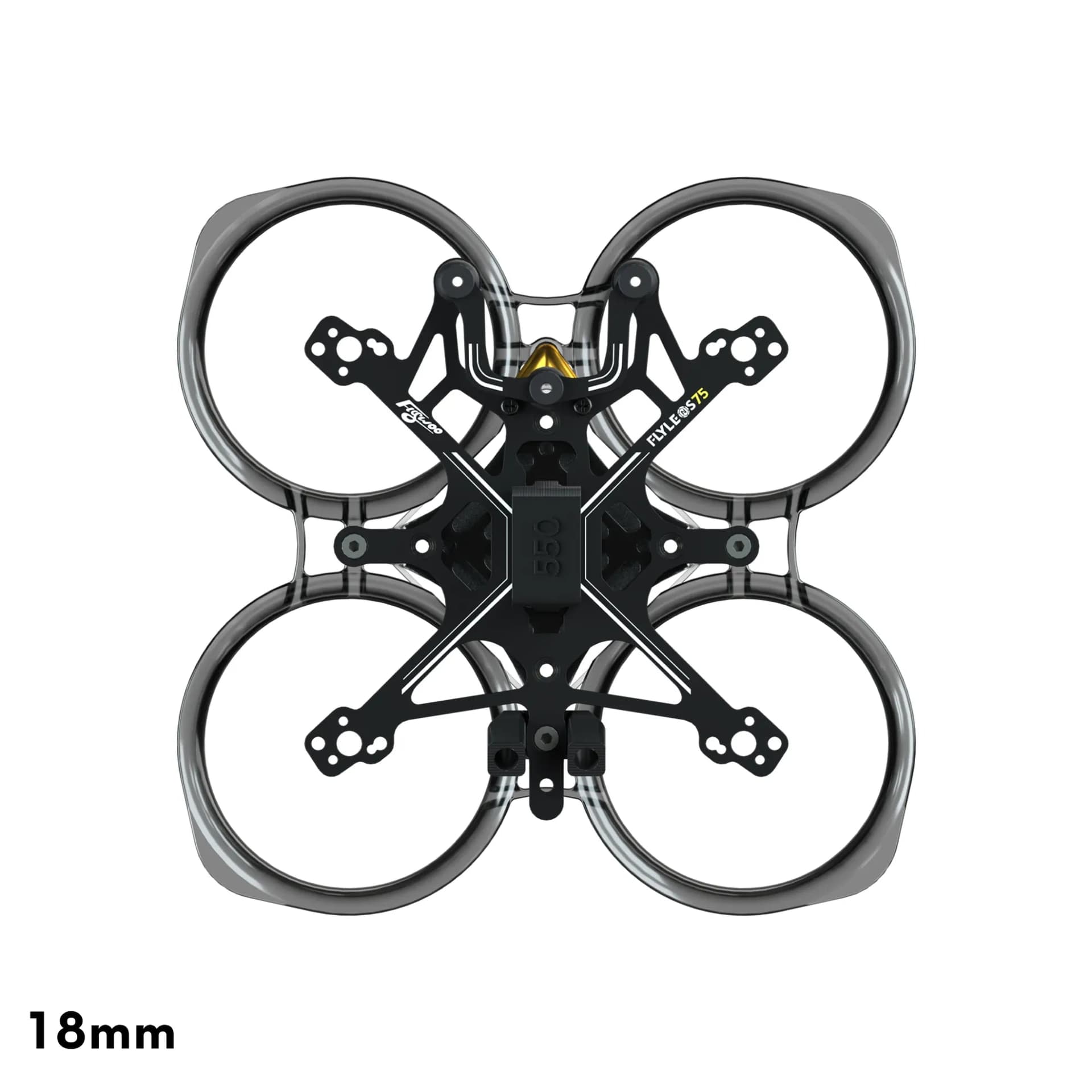 Flywoo FlyLens 75 O3 Frame Kit - Lite - Clear Black for fpv drones