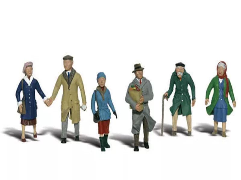 Woodland Scenics A1900 HO Train Figures Couples In Coats for fpv drones