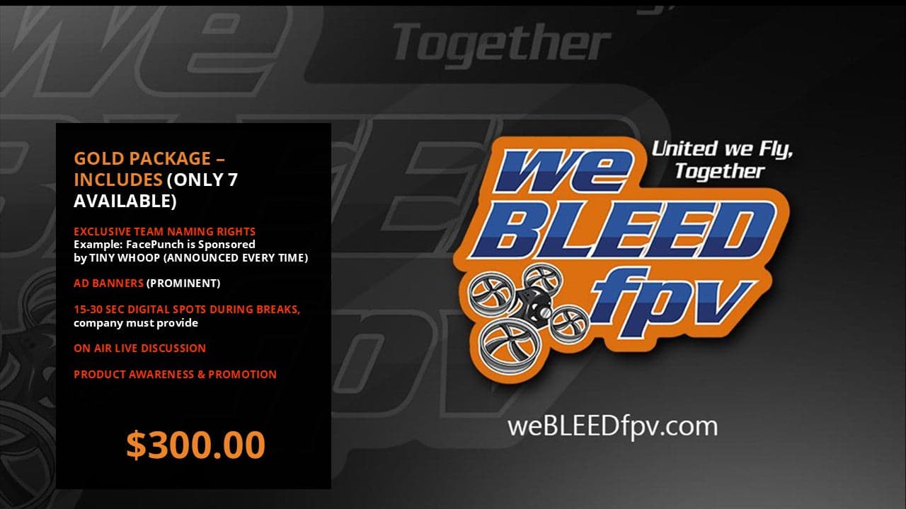weBLEEDfpv eSPORTS eSERIES SEASON IV- SPONSORSHIP PACKAGES 2024 for fpv drones 2