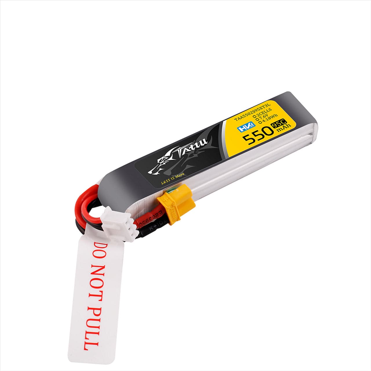 Tattu 550mAh 2S 7.6V HV Lipo Battery Long Pack With XT30 Plug for fpv drones 2