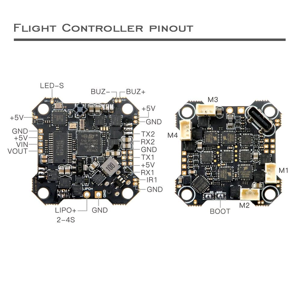 Happymodel ELRS X2 AIO Flight Controller (F4, ELRS 2.4Ghz, 12A, 2-4S) for fpv drones 3