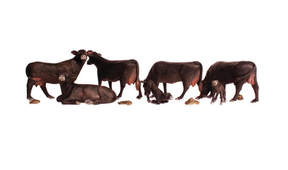 Woodland Scenics A2217 N Train Figures Black Angus Cows for fpv drones