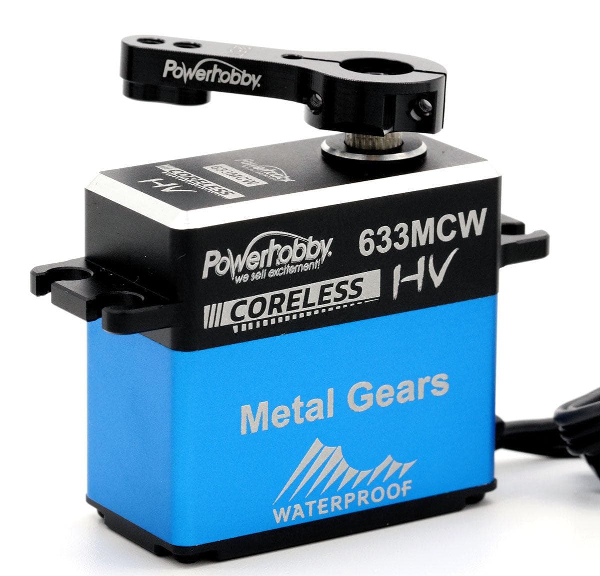 Powerhobby 633MCW High Voltage Waterproof Coreless Steel Gear Servo / Aluminum Case for fpv drones