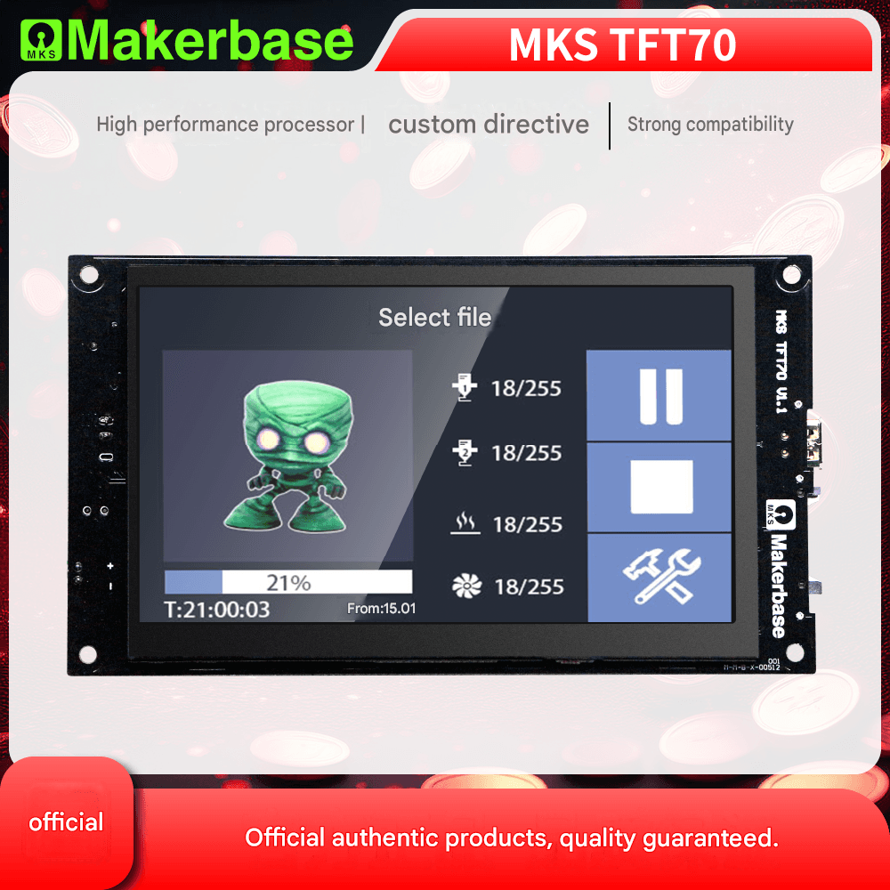 Makerbase MKS TFT70 3D printer with full-color 7-inch TFT touchscreen for fpv drones 1