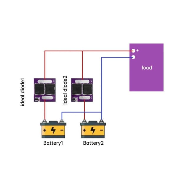 Ideal diode for parallel connection of batteries - 60A for fpv drones 1
