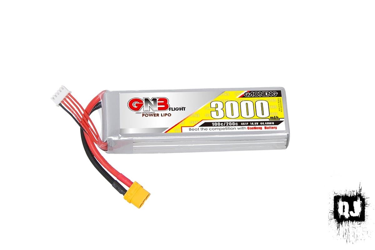GNB 3000mAh 14.8v 4S 100C XT60 Lipo Battery Pack
