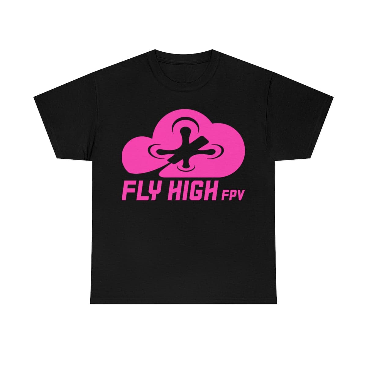Fly High FPVTee - Pink Logo for fpv drones 400