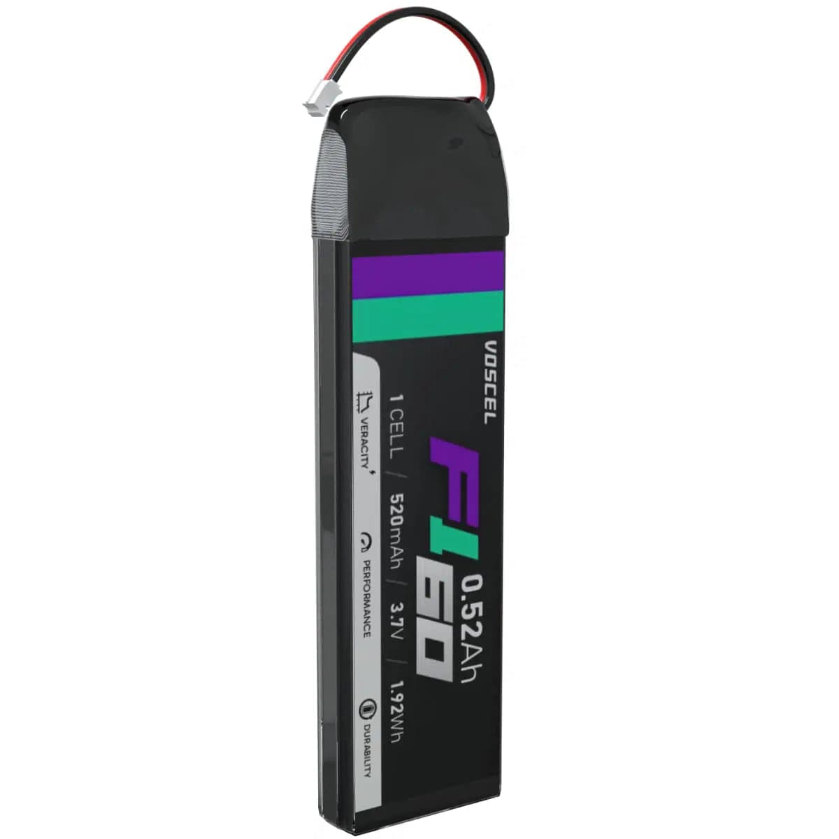 Voscel F160 520mAh 1S 60C 3.7V 1.92Wh Battery with JST-PH for fpv drones