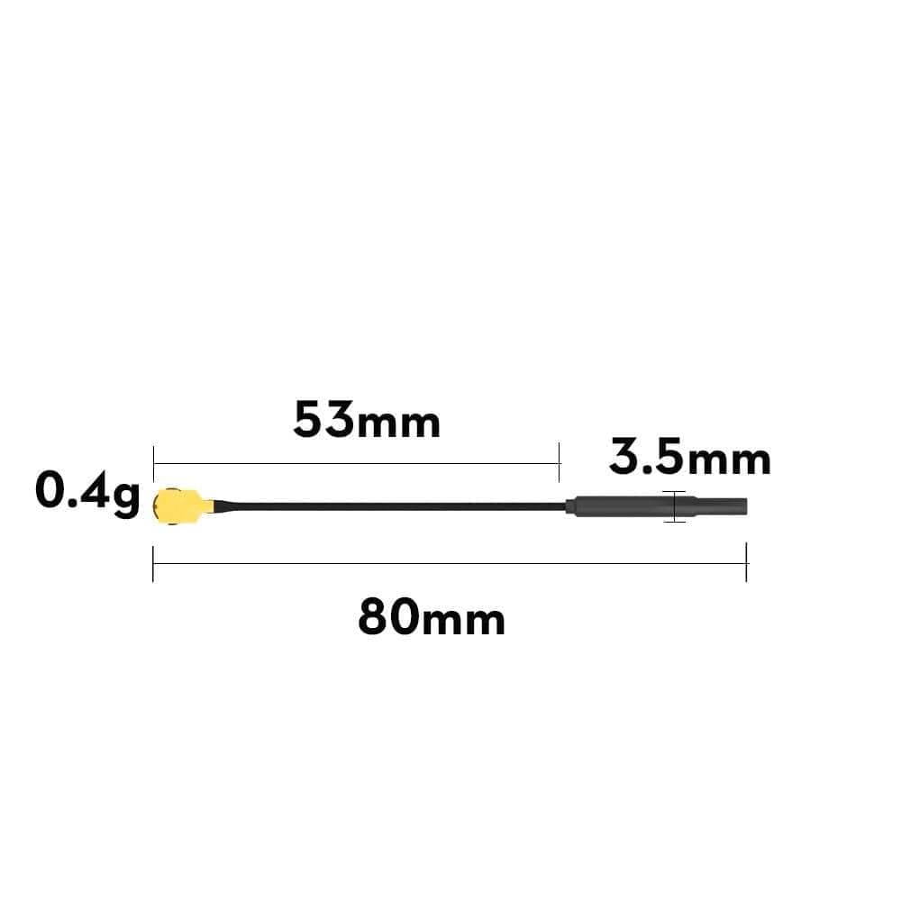 Flywoo 5.8G 3dBi Light Brass Antenna U.FL Dipole FPV Antenna 5 Pack - Linear - Choose Length for fpv drones 2