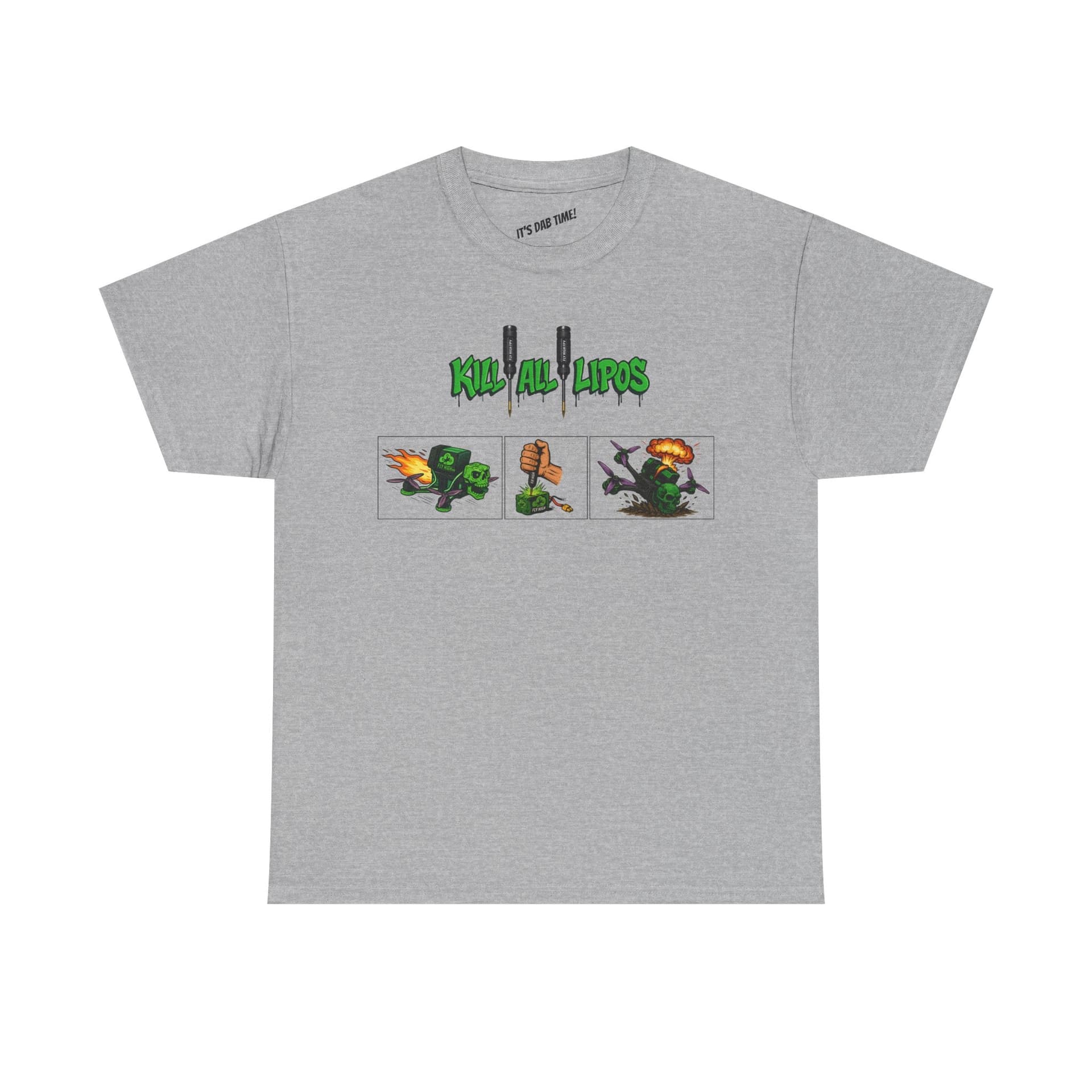 Kill All Lipos - Comic Strip -  FPV Drone T-Shirt for fpv drones 4
