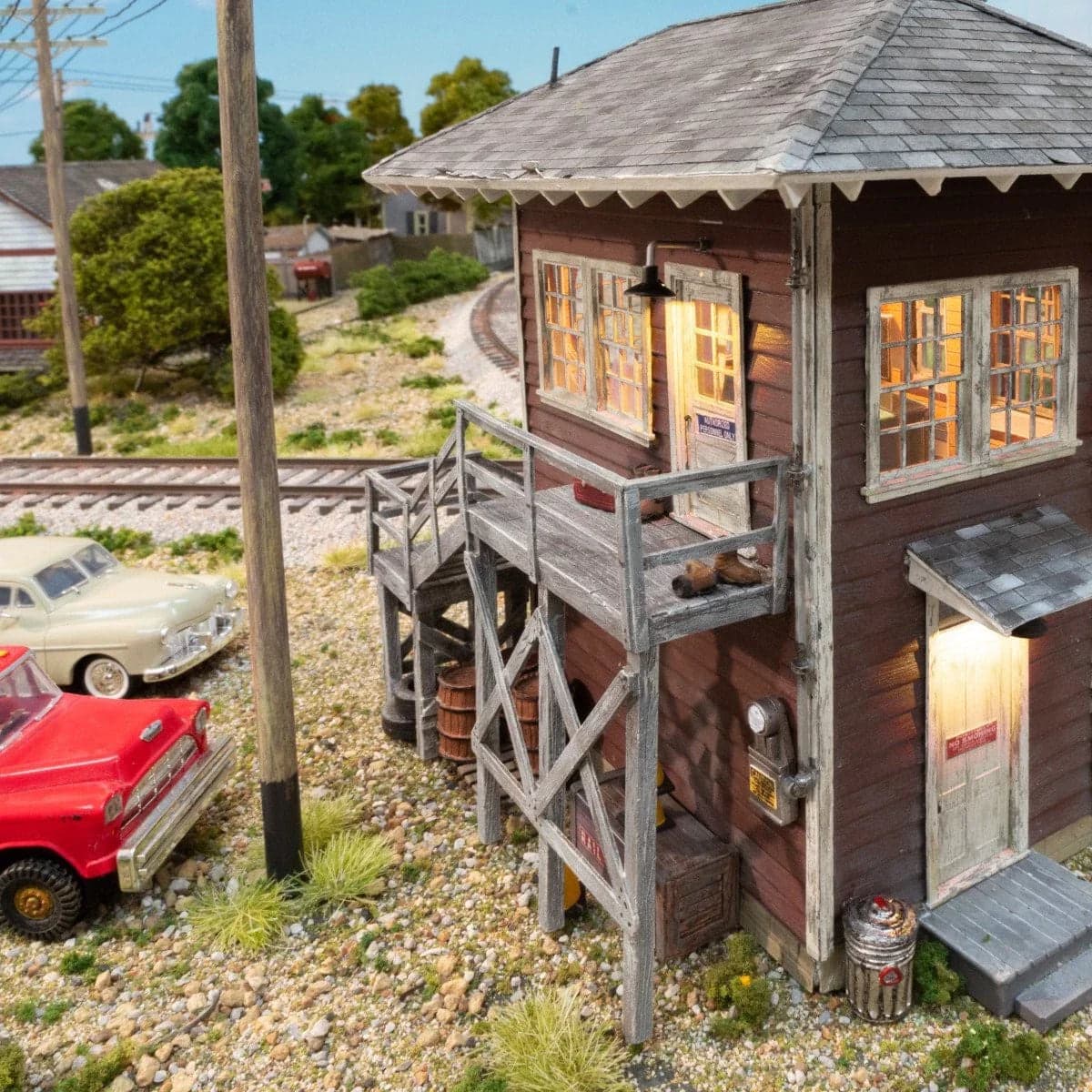 Woodland Scenics BR5074 HO Scale Built Up Structure - Interlocking Switch Tower for fpv drones 1