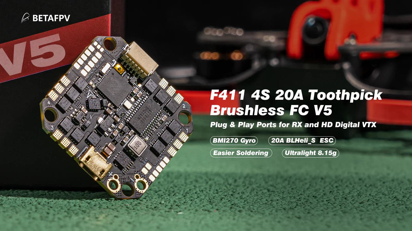 BetaFPV Toothpick 20A F411 4S AIO Flight Controller V5 for fpv drones 2