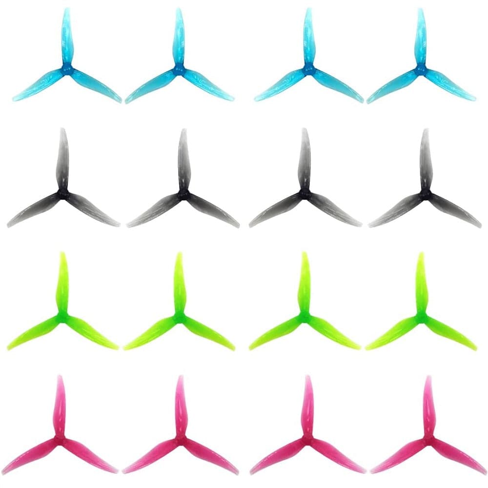 Gemfan Hurricane SL 5125-3 Tri-Blade 1.5mm T-Mount 5 inch Ultralite Racing Prop - Choose Color for fpv drones 1