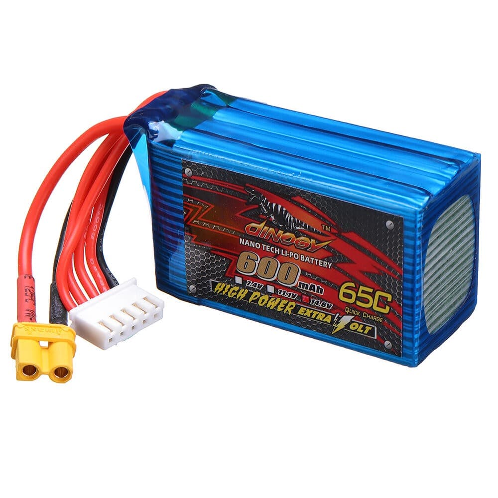 DINOGY 14.8V 600mAh 65C 4S Lipo Battery XT30 Plug for fpv drones 4