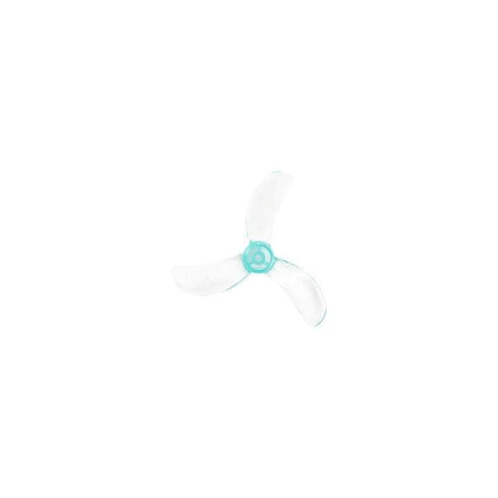 Sub250 Gemfan Pros Tri-Blade 40mm Micro/Whoop Prop 8 Pack - Teal (1.5mm Shaft) for fpv drones