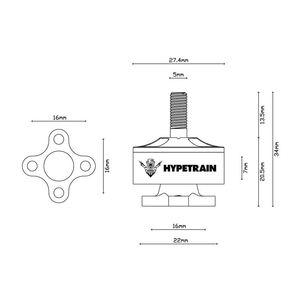Hypetrain Blaster 2207 2450kv Motor for fpv drones 9