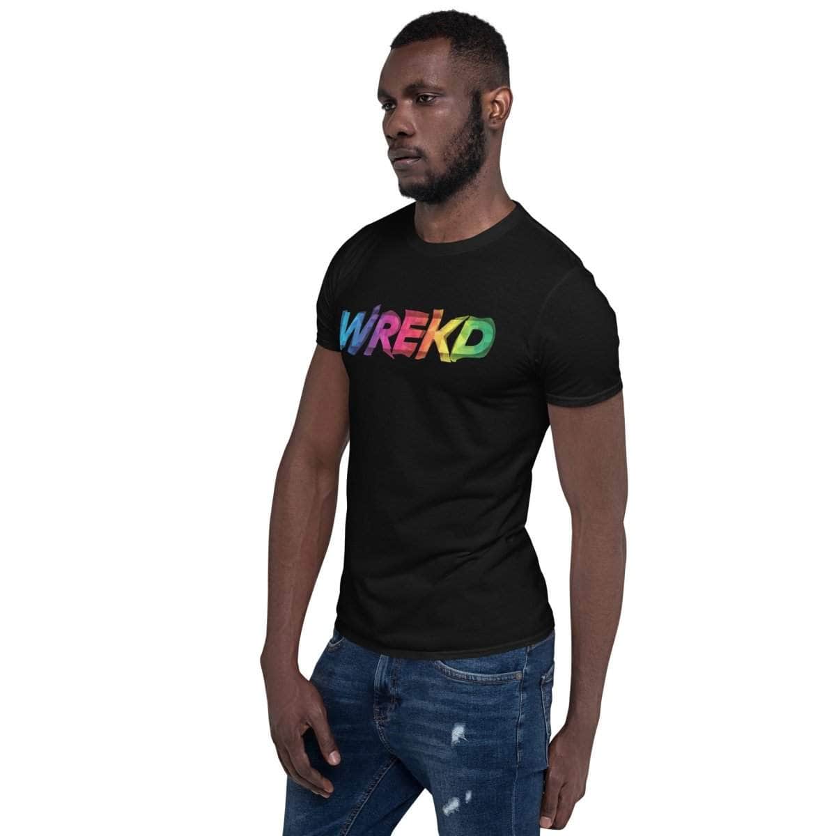 WREKD Colorful Warped Logo Unisex Tee for fpv drones 5