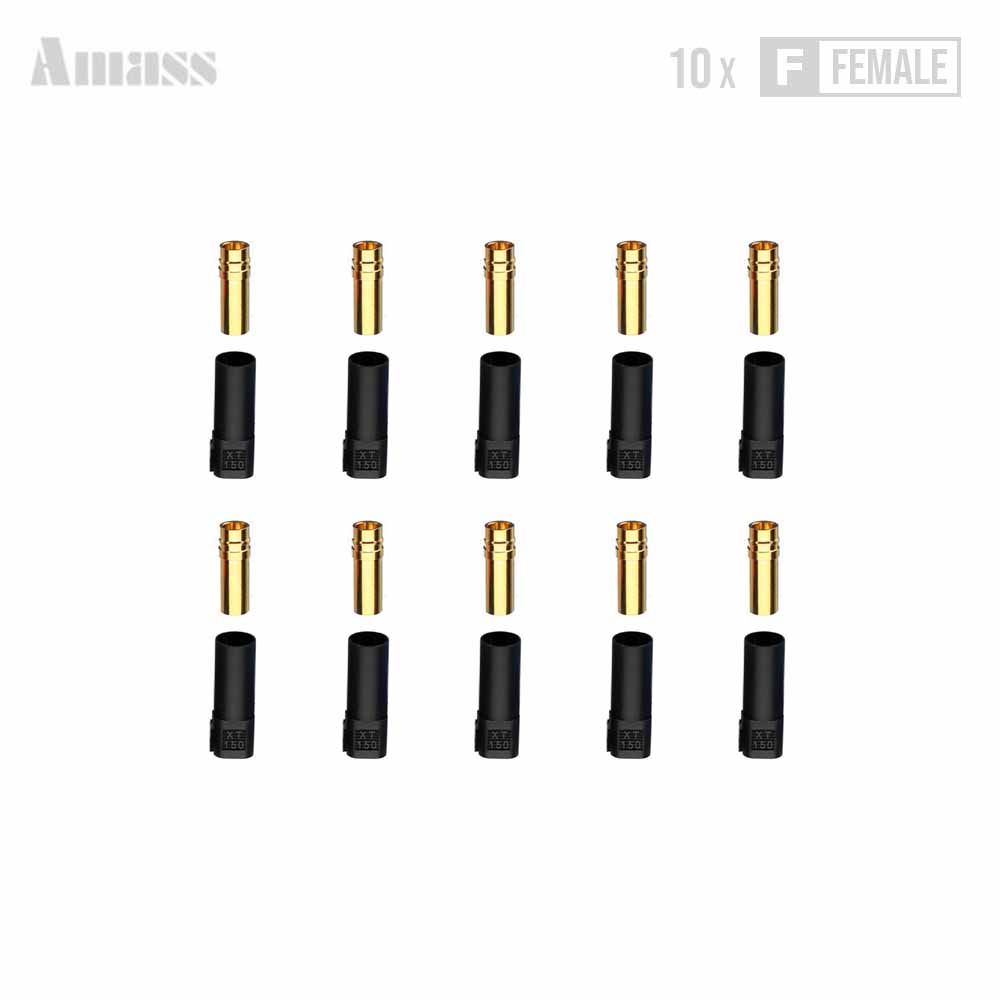 XT150 Connector (ZWART) - FEMALE - 10 STUKS for fpv drones