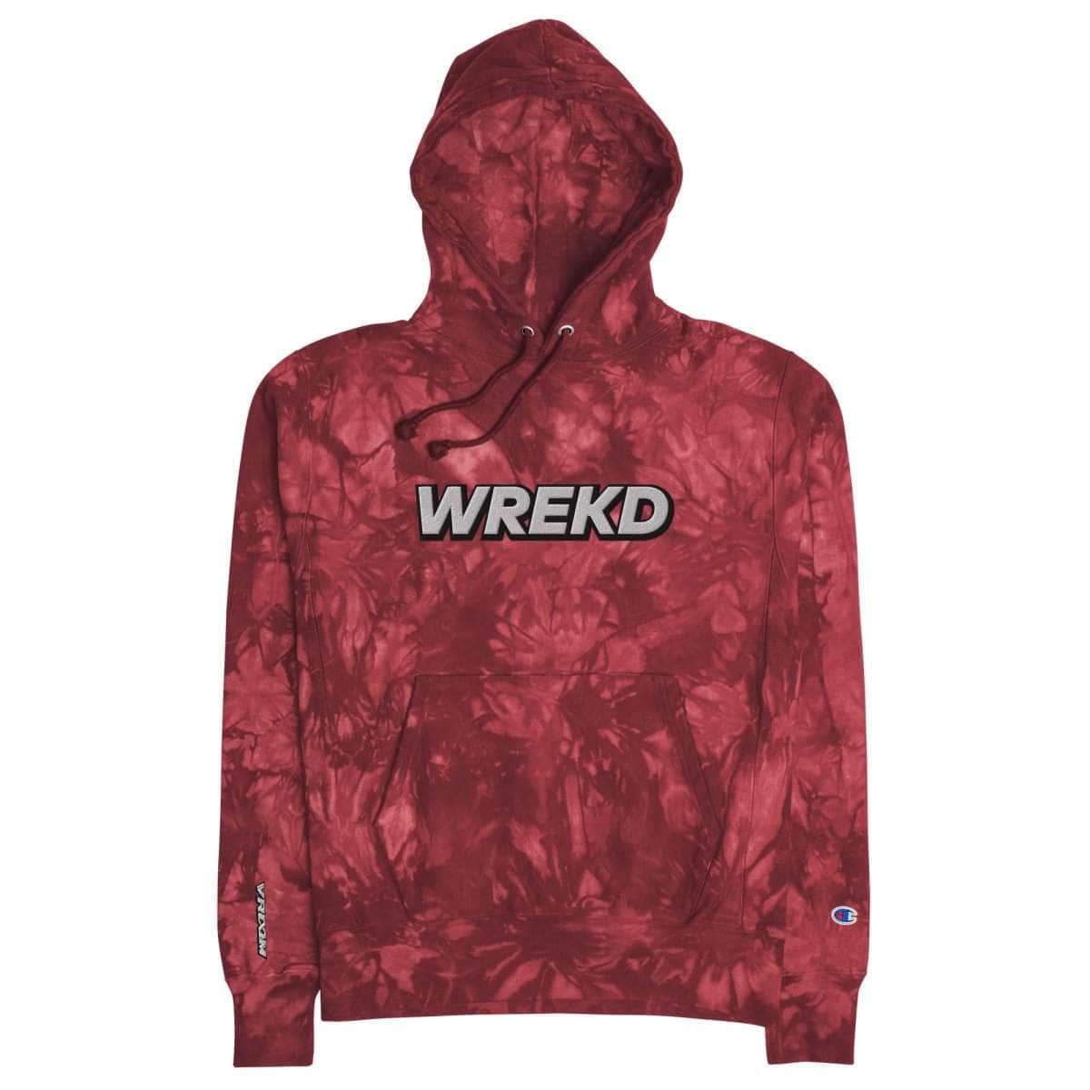 WREKD x VROOM Unisex Champion Tie-dye Hoodie for fpv drones 9